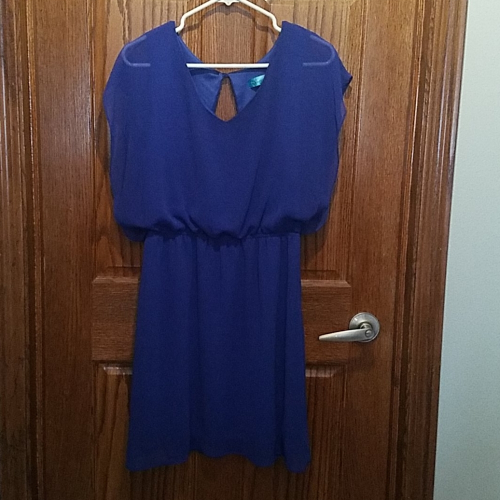 Sheer Purple Midi Dress